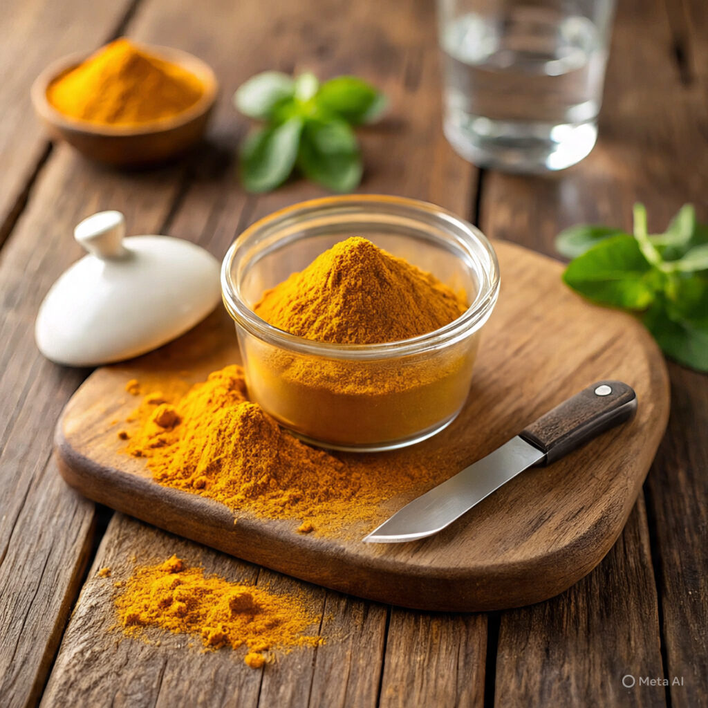 शुद्ध हल्दी पाउडर।