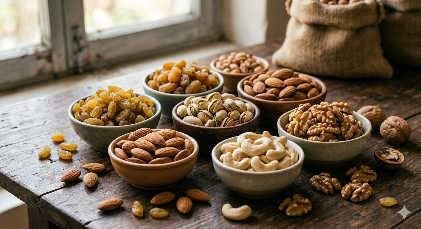 प्रीमियम मिक्स ड्राई फ्रूट्स थोक सप्लाई - बादाम, काजू, पिस्ता (Atharva Direct Supply)